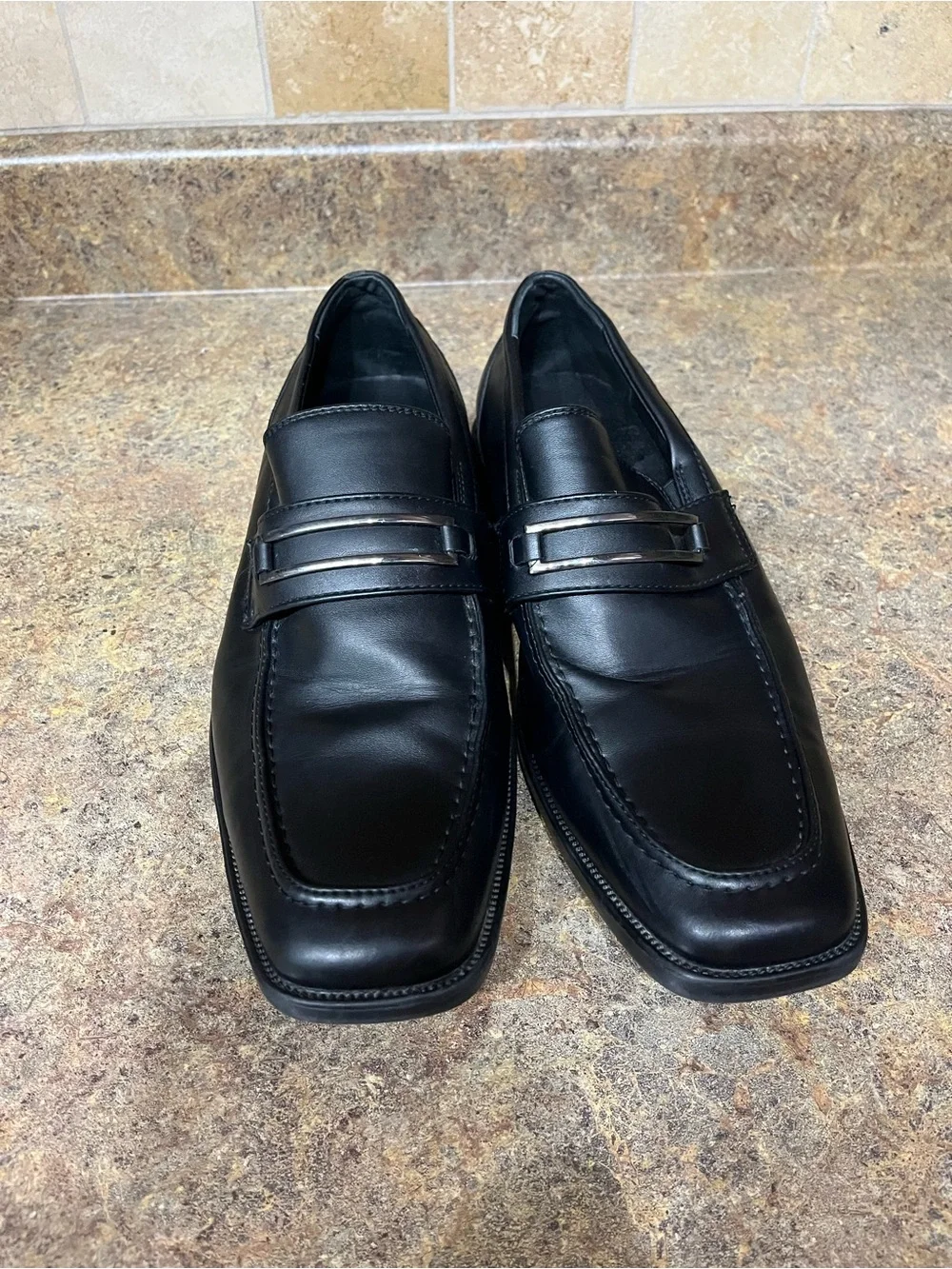 Perry Ellis Portfolio Russel Men’s 10 Black Bit Loafers Dress Shoes